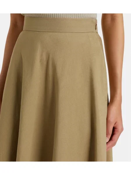 Fustă midi Max Mara de in verde