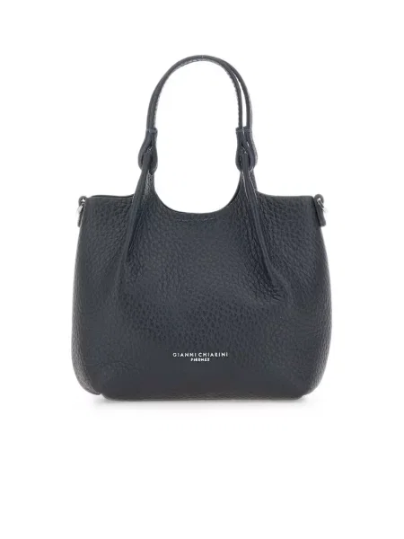 Kožená shopper kabelka Gianni Chiarini modrá