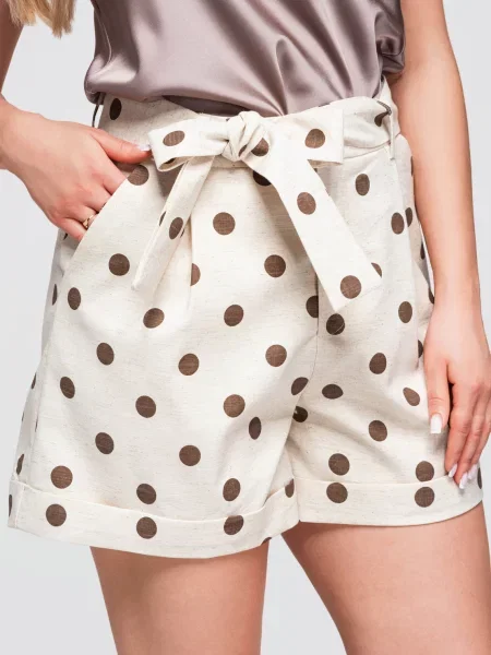 Pantaloni scurți Ombre cu talie înaltă