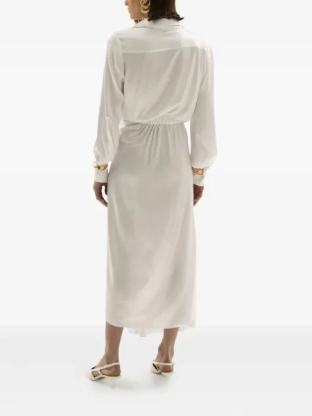 Rochie tip cămașă Moos Studio de costum alb