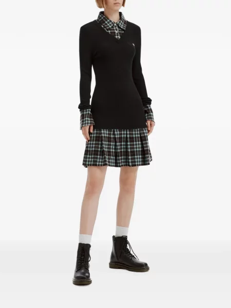 Rochie Izzue în carouri negru