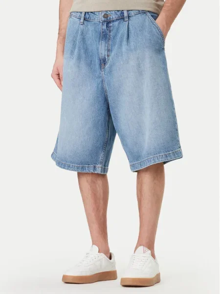 Guess Jeans Pantaloni scurți de blugi albastru