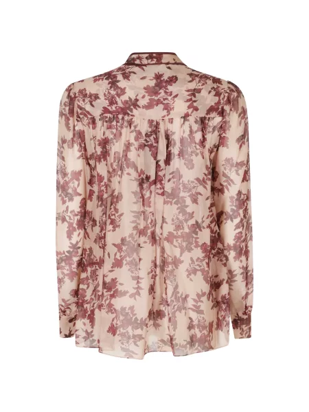 Top Nissa de mătase cu model floral cu imagine