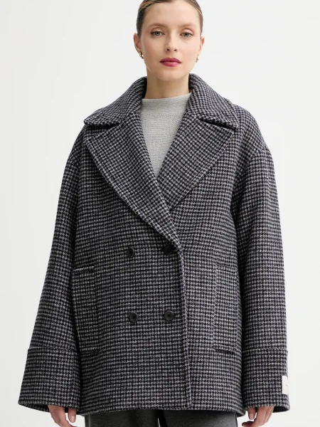 Palton Calvin Klein de lână gri