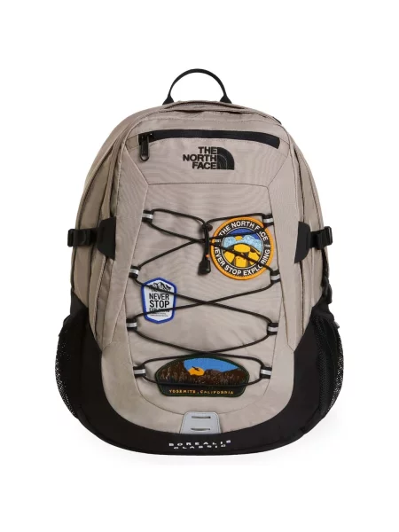 Geantă The North Face clasică cu strasuri gri