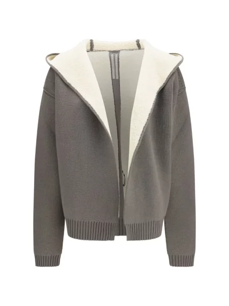 Reversibil hanorac cu glugă Rick Owens de lână gri
