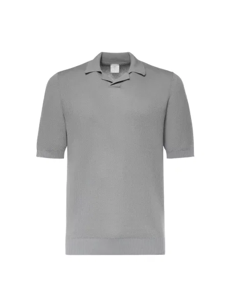 Sweter Eleventy z krótkim rękawem szary