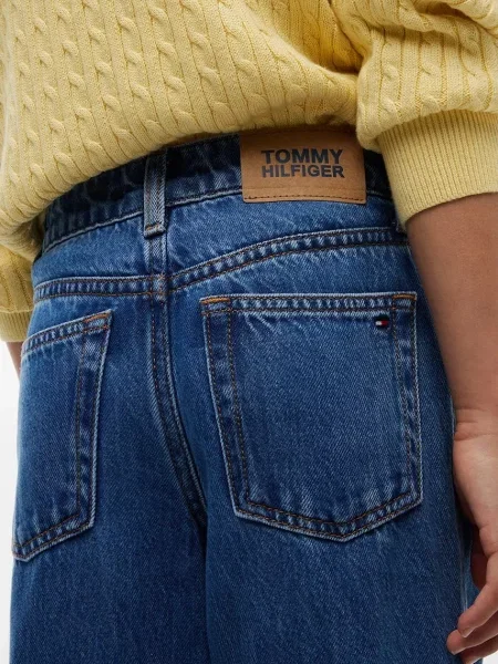 Tommy Hilfiger дънки wide leg за деца WIDE LEG синьо