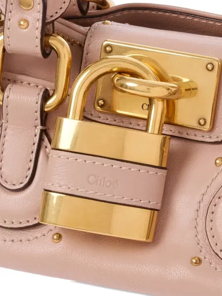 Geanta de piele Chloé din piele roz