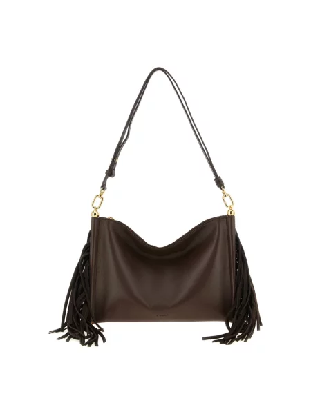 Mały torebka skórzana Furla skórzana bez fiszbin brązowa