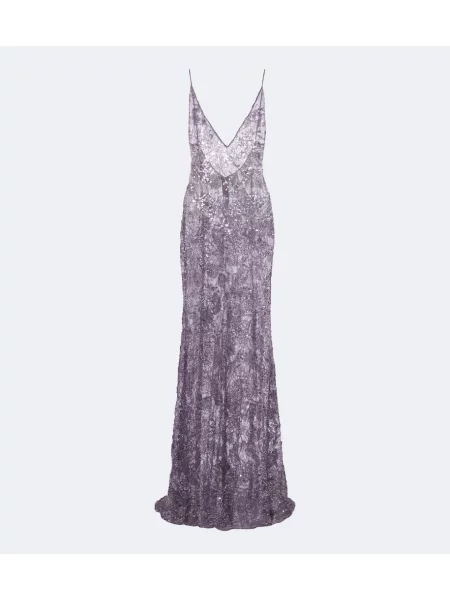 Rochie The New Arrivals Ilkyaz Ozel din dantelă violet