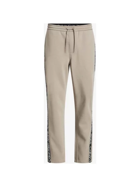 Długie spodnie Calvin Klein Jeans Cut Off Logo XL beżowe