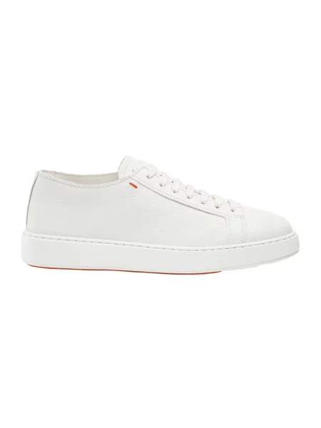Sneakersy Santoni skórzane szare