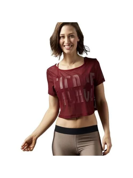 Koszulka sportowa Reebok Cardio Mesh Tee czerwona