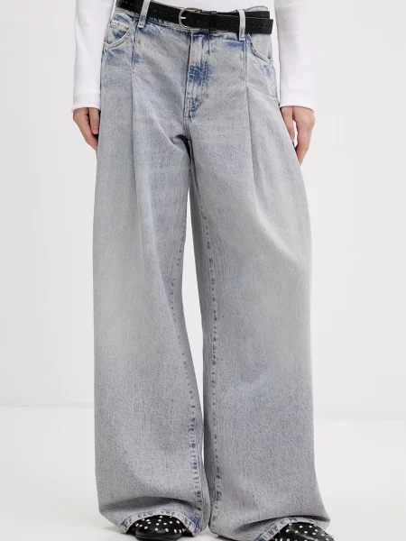 Guess Jeans rifle wide leg dámske modrá