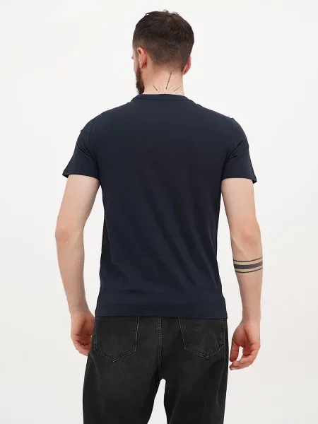 Футболка Mustang Jeans с принтом синяя