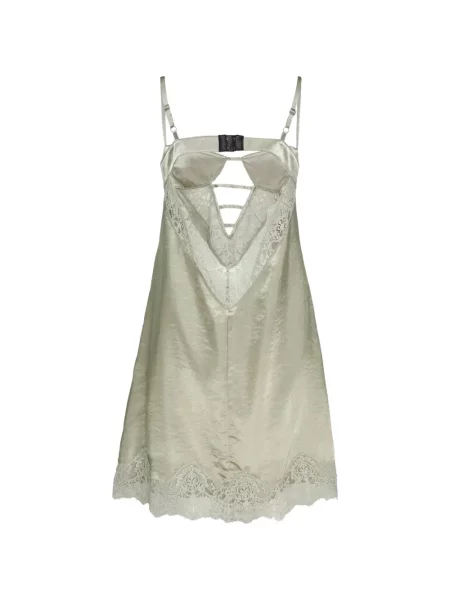 Rochie mini Bonbom din dantelă verde