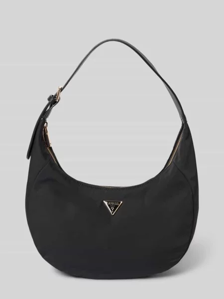 Torba na ramię z detal z logo model Gemma' Guess czarna