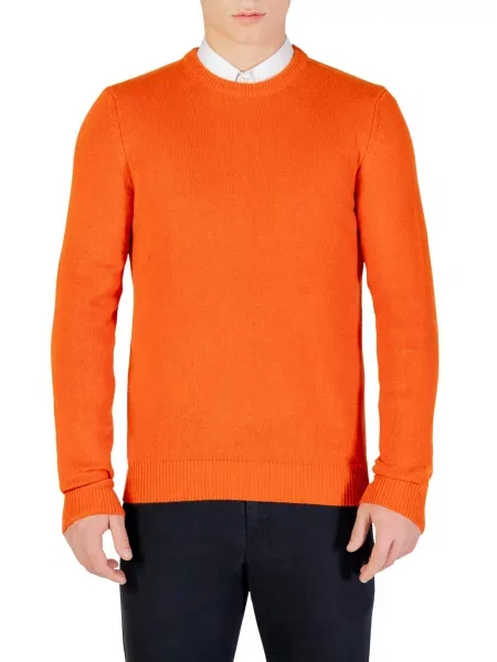 Пуловер Yos с кръгло деколте черно