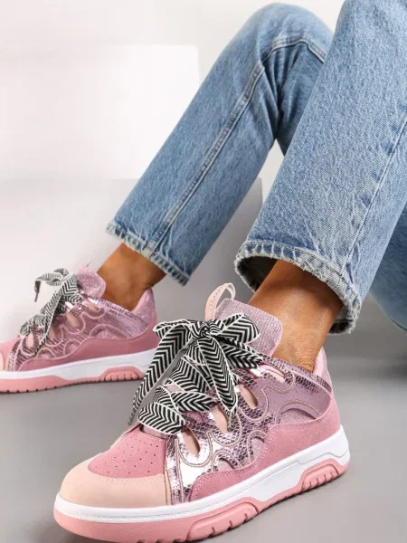 Sneakers cu Sclipici și șiret Original Patricie roz