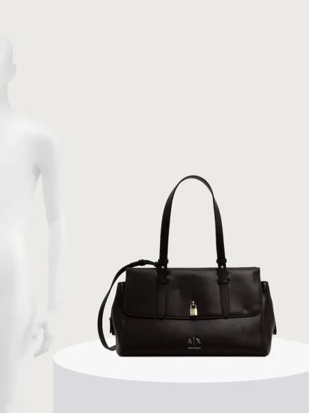 Кожаная сумка шоппер Armani Exchange