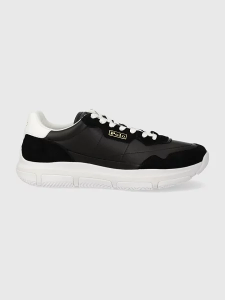 Кожени маратонки Polo Ralph Lauren Spa черно