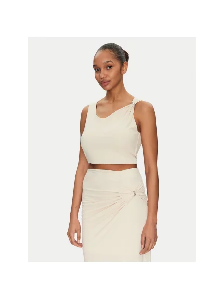 Guess Τοπ Regular Fit μπεζ