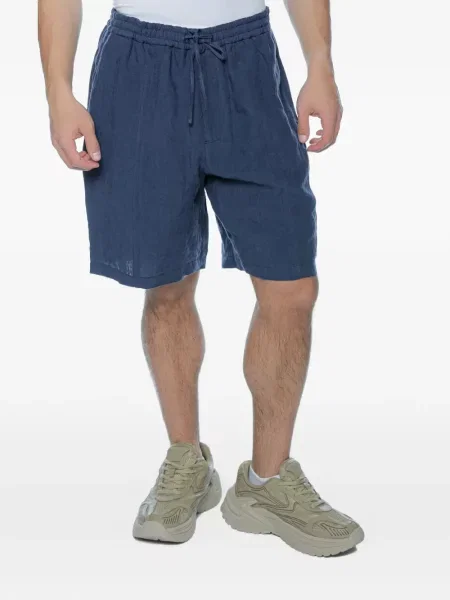 Pantaloni scurți Emporio Armani cu cordon albastru