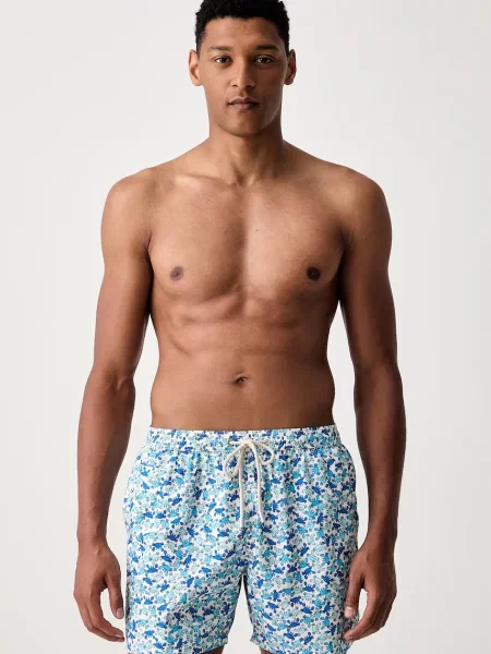 Saint Barth pantaloni scurți de baie pentru bărbați LIGHTING MICRO FANTASY albastru