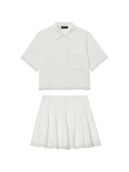 Spódnica Tout A Coup koronkowa biała