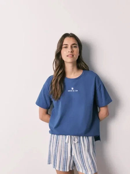 Women'secret dvojdielne pyžamo dámske modrá
