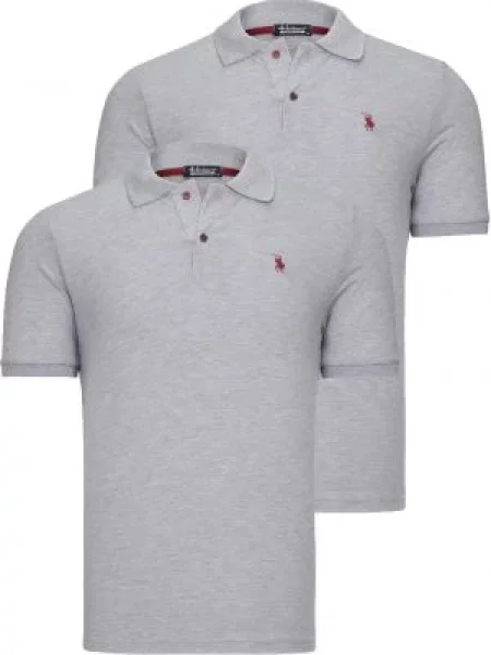 Polo majica Dewberry siva