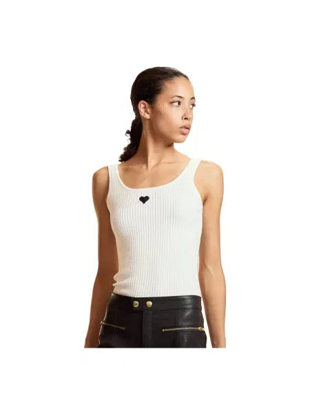 Dzianinowy top Cynthia Rowley biały