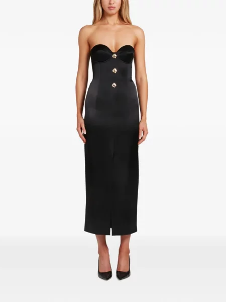 Rochie midi Violante Nessi fără bretele negru