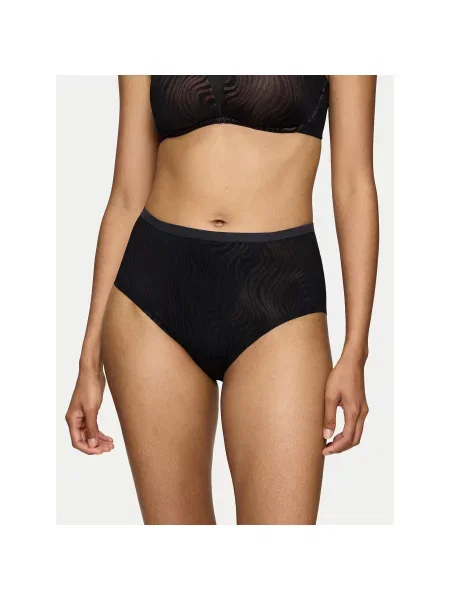 Triumph Klasične spodnje hlačke z visokim pasom Shape Smart Ellipse črna