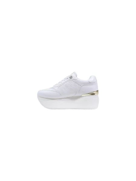 Sneakersy Guess na platformie białe