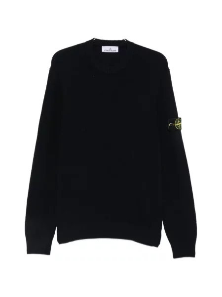Lung pulover Stone Island cu strasuri albastru