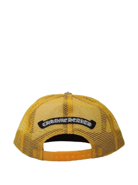 Căciulă Chrome Hearts cu motiv cu inimi galben