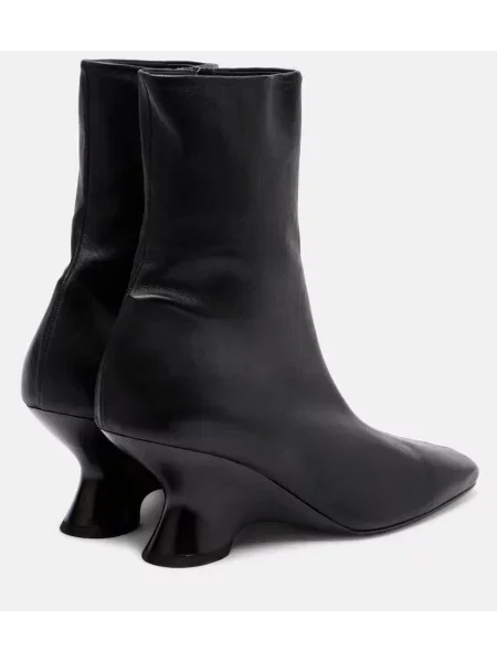 Cizme scurte Dries Van Noten din piele negru