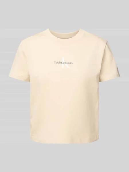 Calvin Klein Jeans t-shirt beżowa