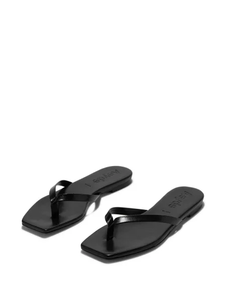 Sandale Aeyde din piele fără toc negru