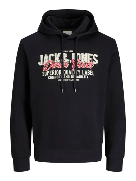 Palton Jack & Jones cu autograf negru