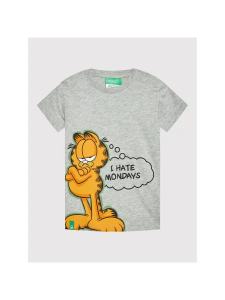 United Colors Of Benetton Majica Garfield siva