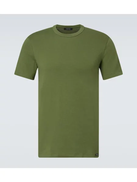 Tricou Tom Ford din jerseu verde