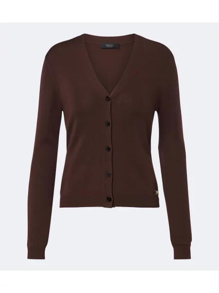 Cardigan Gucci de lână maro