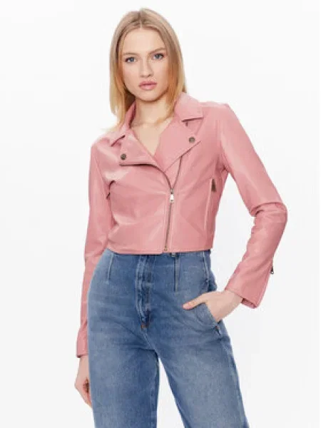 TWINSET Geacă din imitație de piele roz