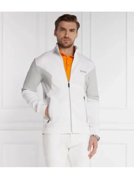 BOSS GREEN Hanorac Skaz 1 | stretch alb