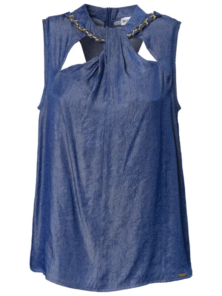 Influencer Halenka džínovina modrá