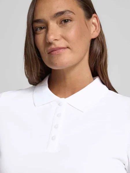 Koszulka polo o kroju regular fit z mieszanki bawełny S.oliver Red Label biała