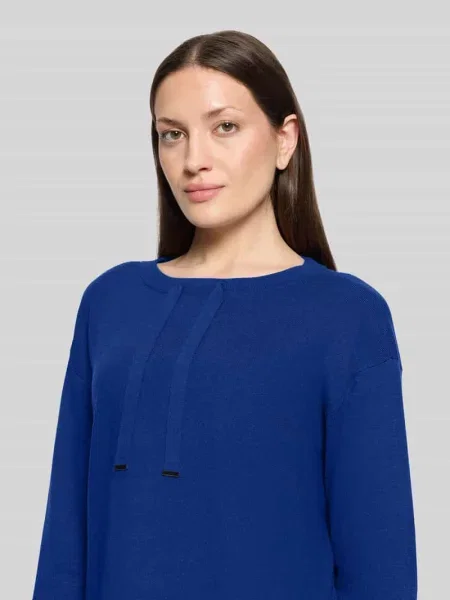 Sweter z wiązanym detalem ze sznurka Betty Barclay niebieski